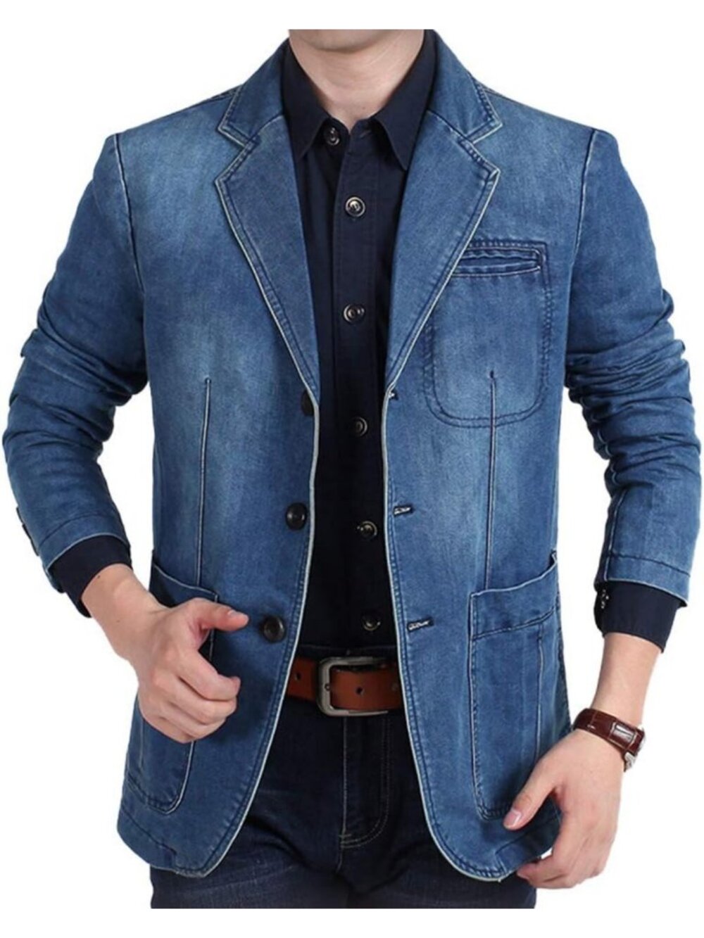 Lightweight Slim Fit Blazer for Men | Casual 2-Button Jacket | Stylish Formal
